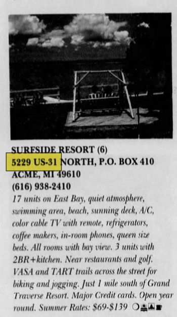 Surfside Motel (Surf Side Motel) - Jun 29 1997 Ad (newer photo)